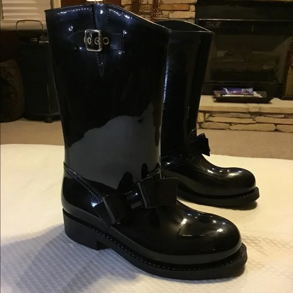 Red Valentino rubber rain boots - Picture 7 of 11